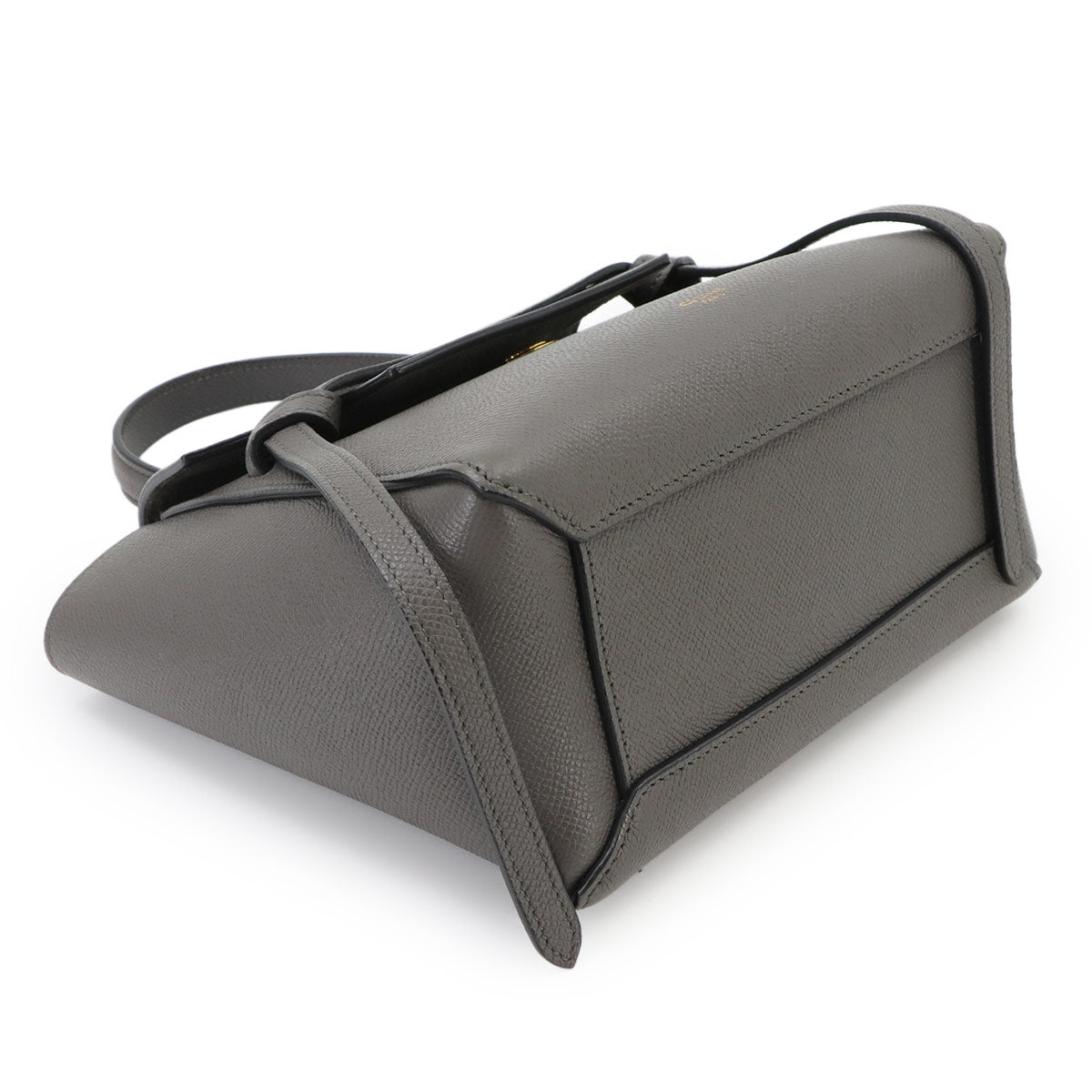 Belt Bag Nano 2way Hand Shoulder Bag Leather Gray 189003