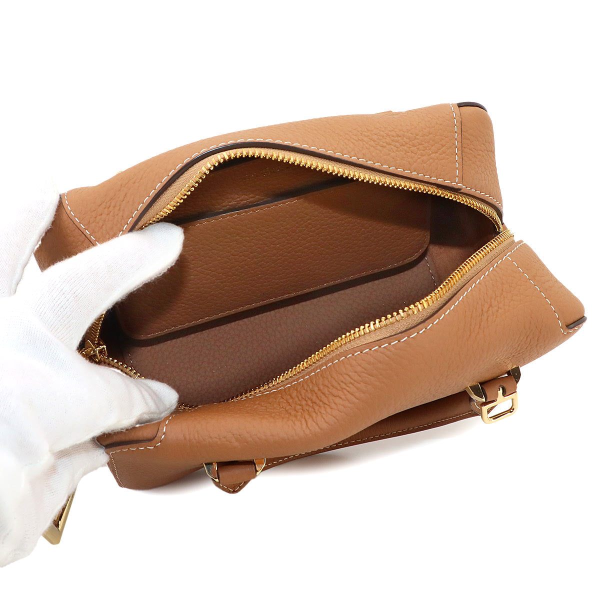 Cool Box Mini 2way Hand Shoulder Bag Leather VegetalIvory