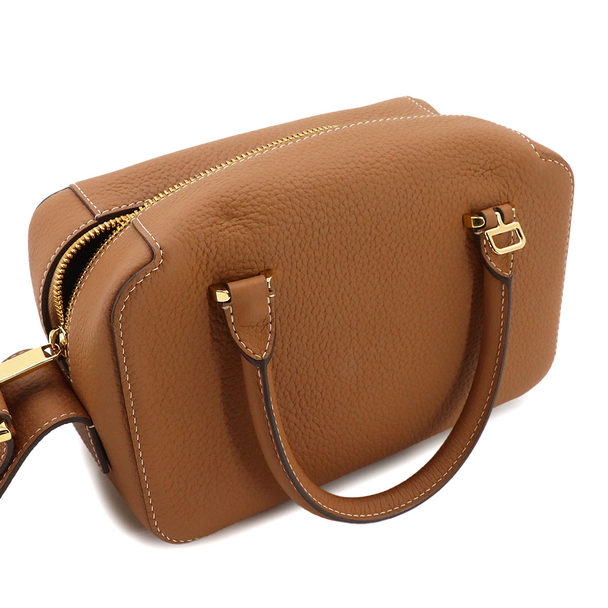 Cool Box Mini 2way Hand Shoulder Bag Leather VegetalIvory