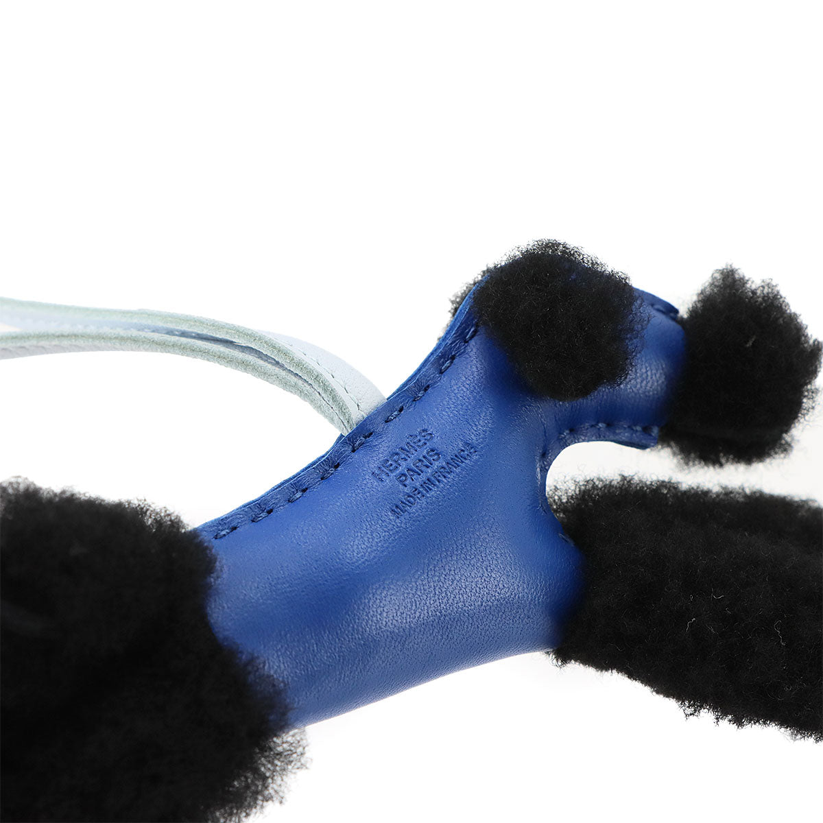 Budy Dog Bag Charm Agneau Milo Mouton Bleu France Black