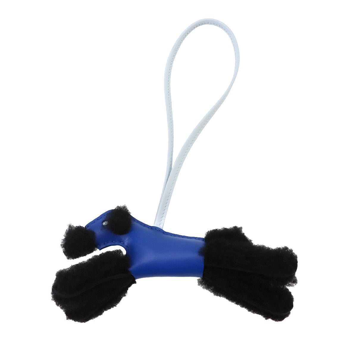 Budy Dog Bag Charm Agneau Milo Mouton Bleu France Black