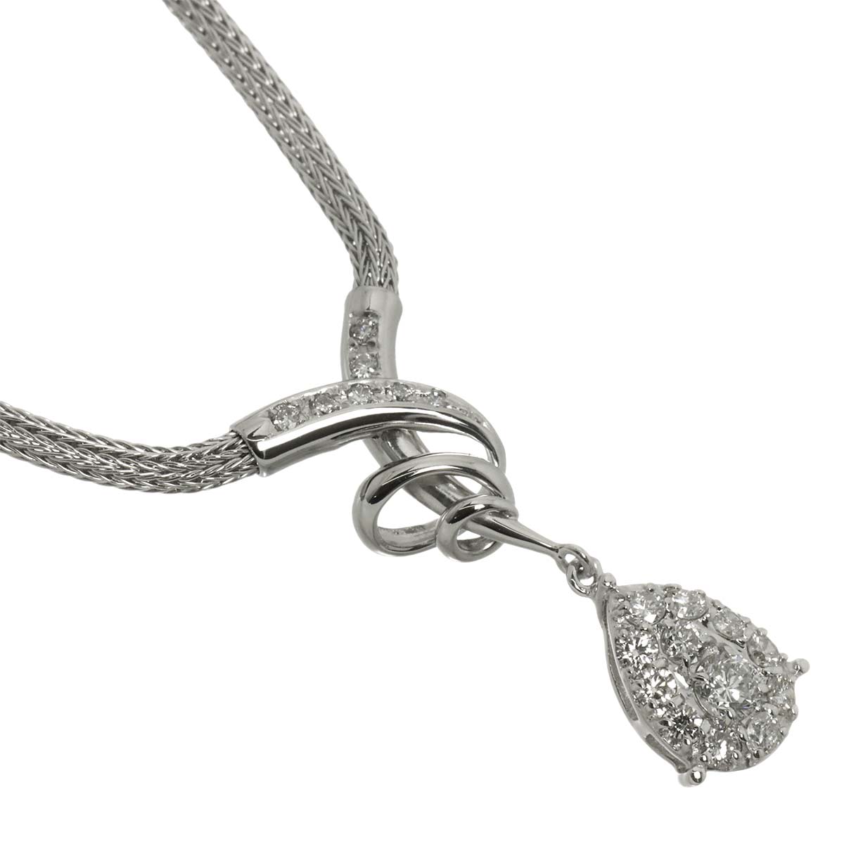 Diamond 0.50ct/0.06ct Necklace 18K WG White Gold 750