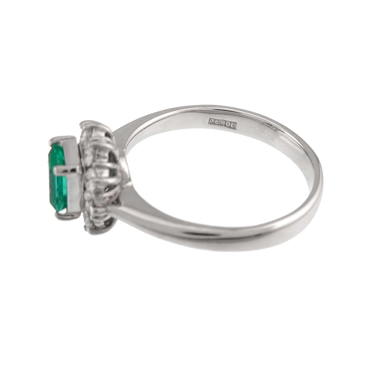 Emerald 0.56ct Diamond 0.32ct Ring Pt Platinum size6.25-6.5(US)