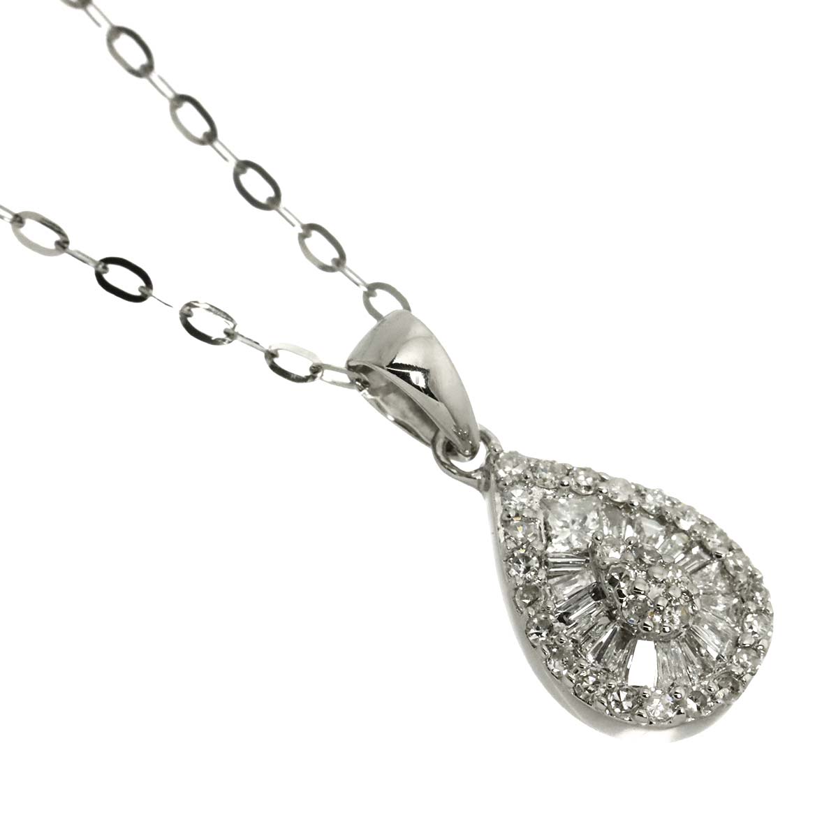 Diamond 0.20ct Necklace 18K WG White Gold 750