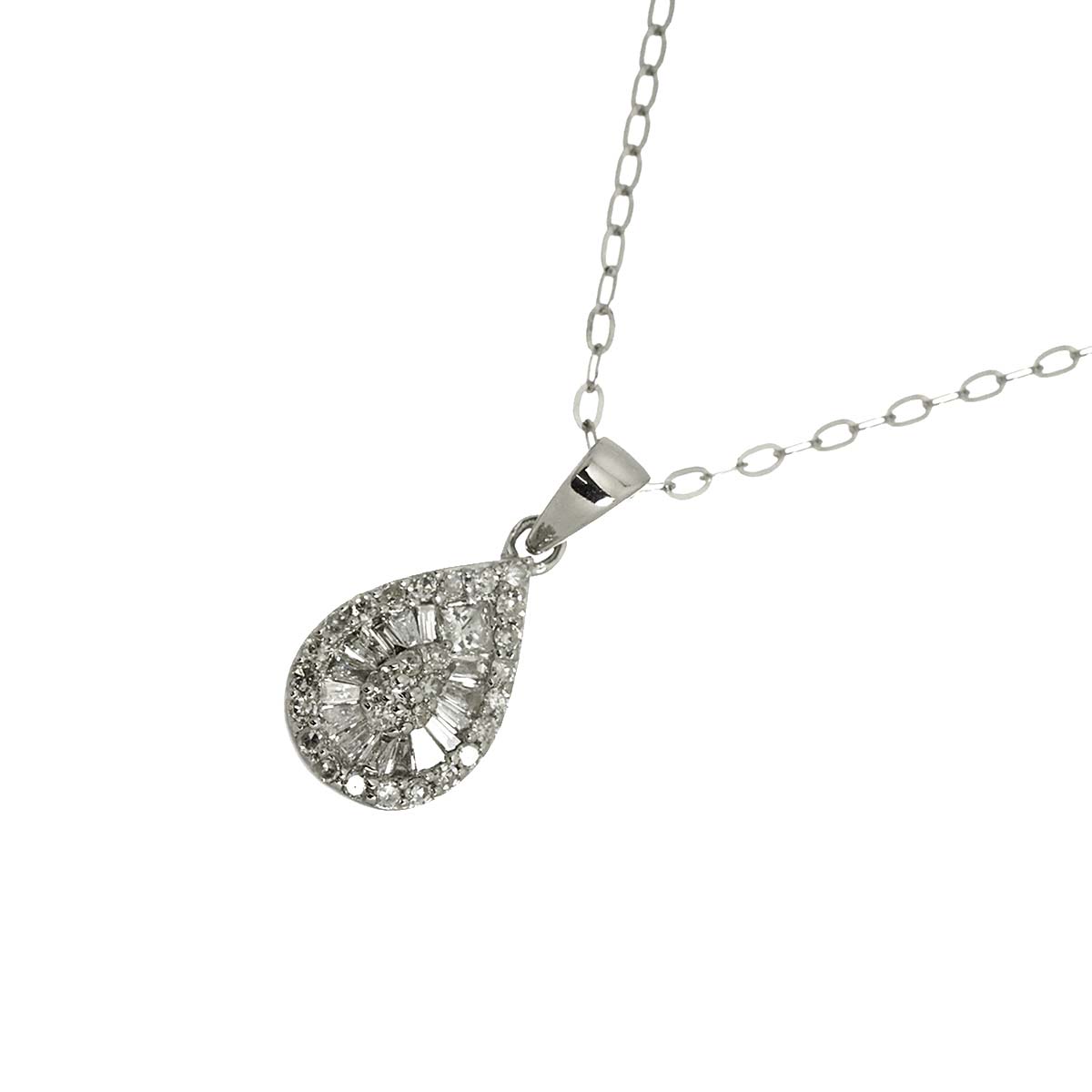 Diamond 0.20ct Necklace 18K WG White Gold 750