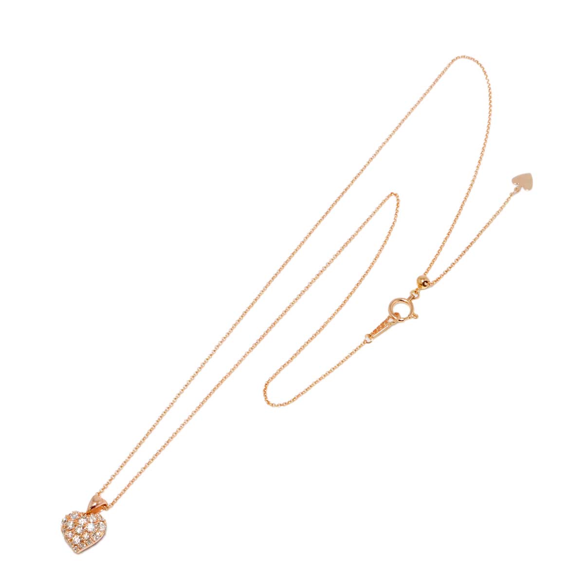 Diamond 0.50ct Necklace 18K K18 PG Pink Gold