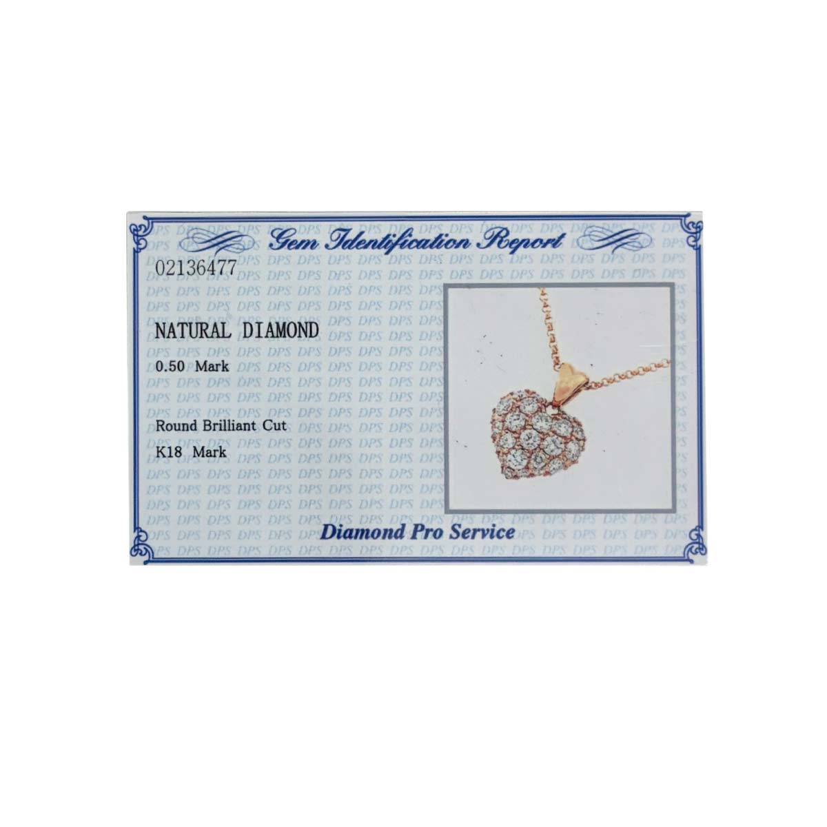 Diamond 0.50ct Necklace 18K K18 PG Pink Gold