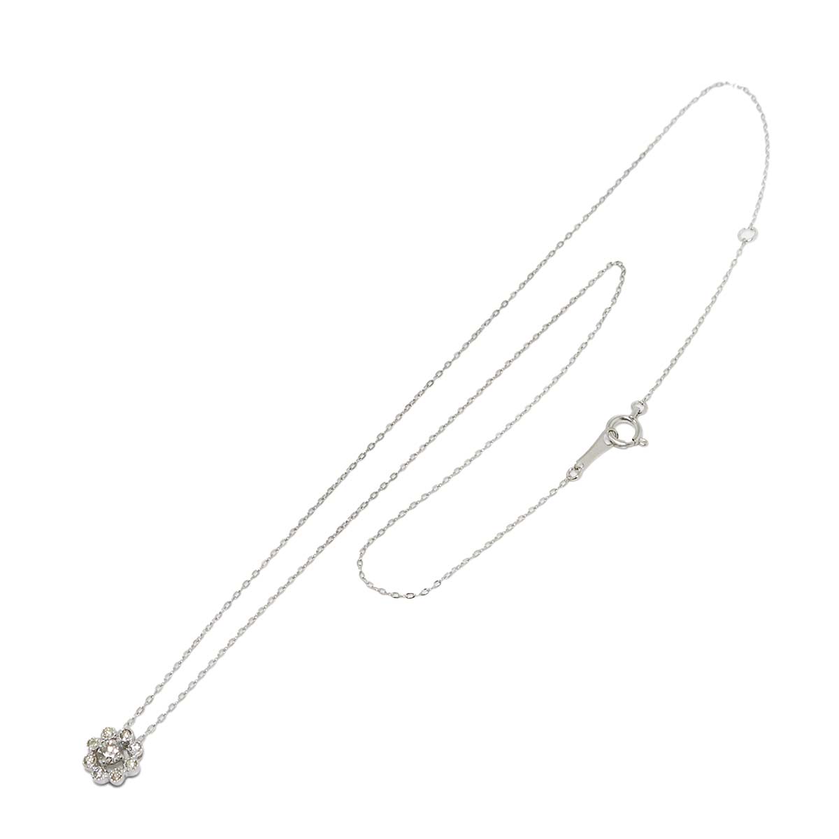 Diamond 0.20ct Necklace 18K WG White Gold 750