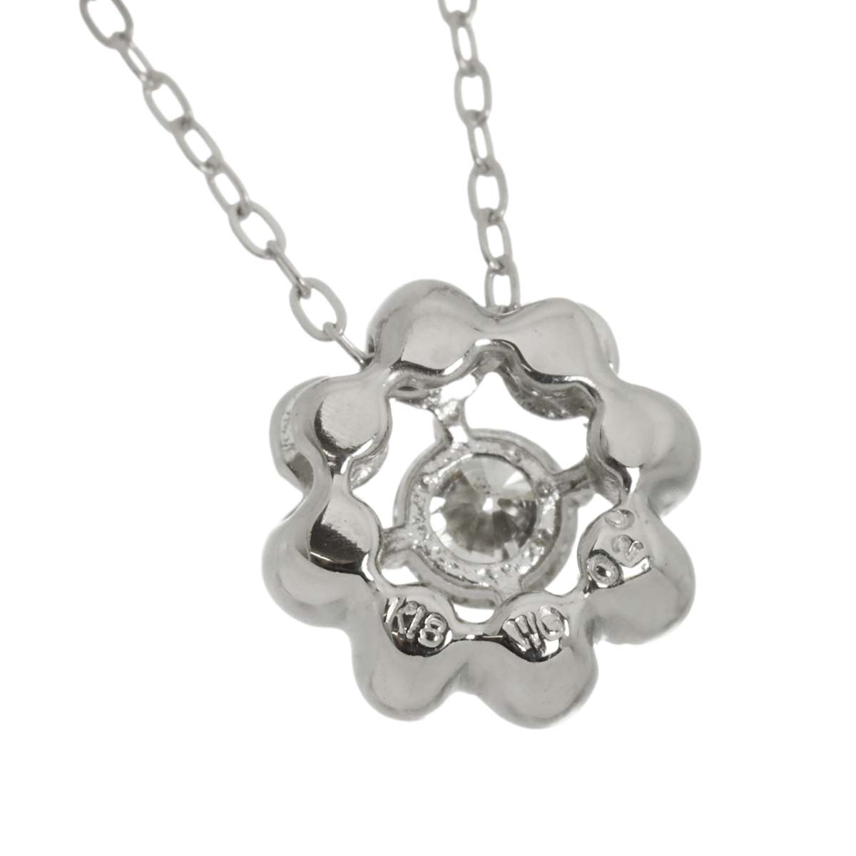 Diamond 0.20ct Necklace 18K WG White Gold 750