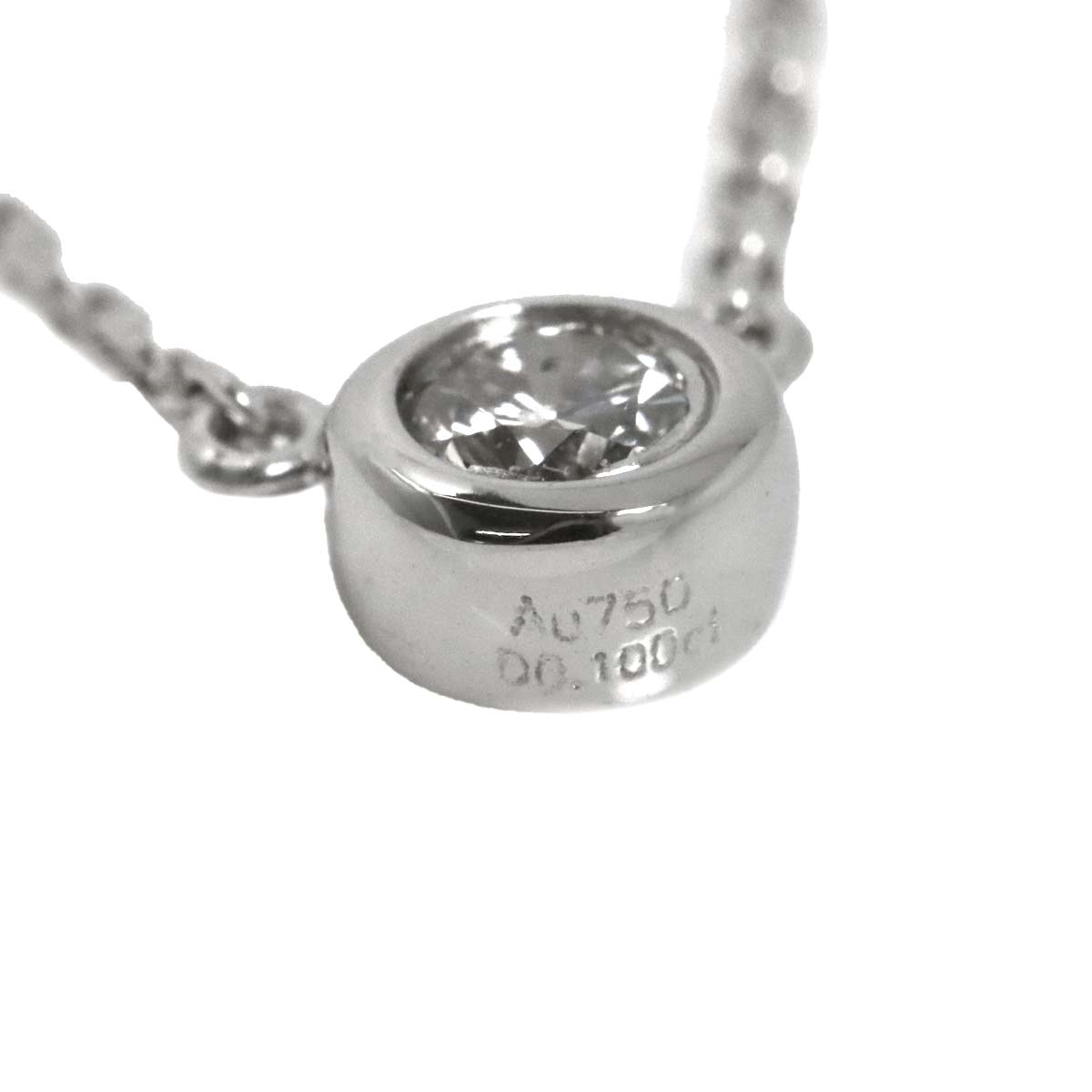 Diamond 0.10ct Necklace 18K WG White Gold 750