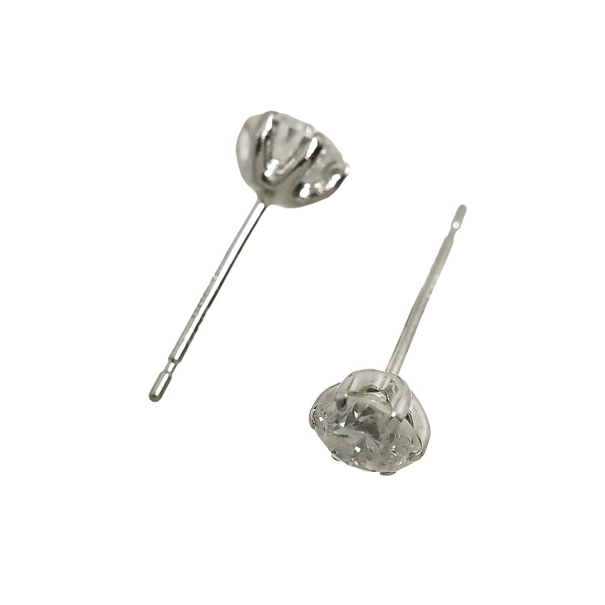 Diamond 0.435ct/0.411ct Earrings Pierced Pt Platinum
