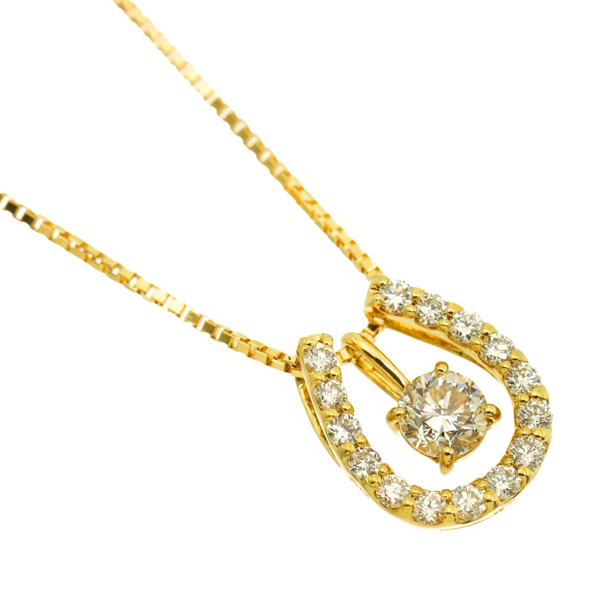 Diamond 0.15ct/0.18ct Necklace 18K YG Yellow Gold 750