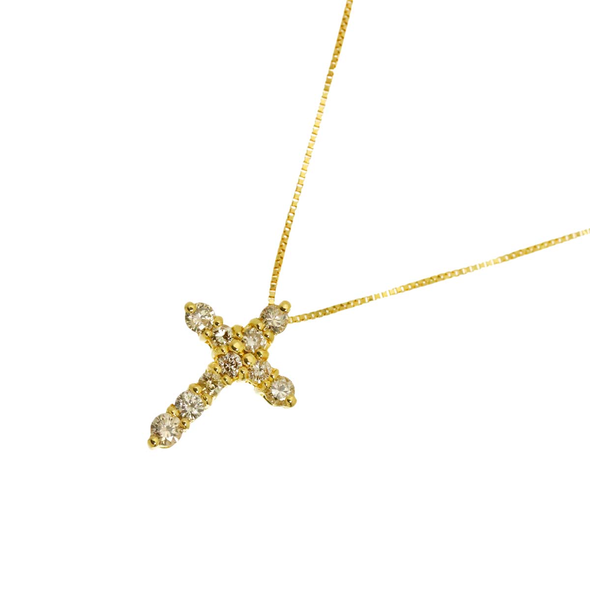Diamond 0.30ct Necklace 18K YG Yellow Gold 750