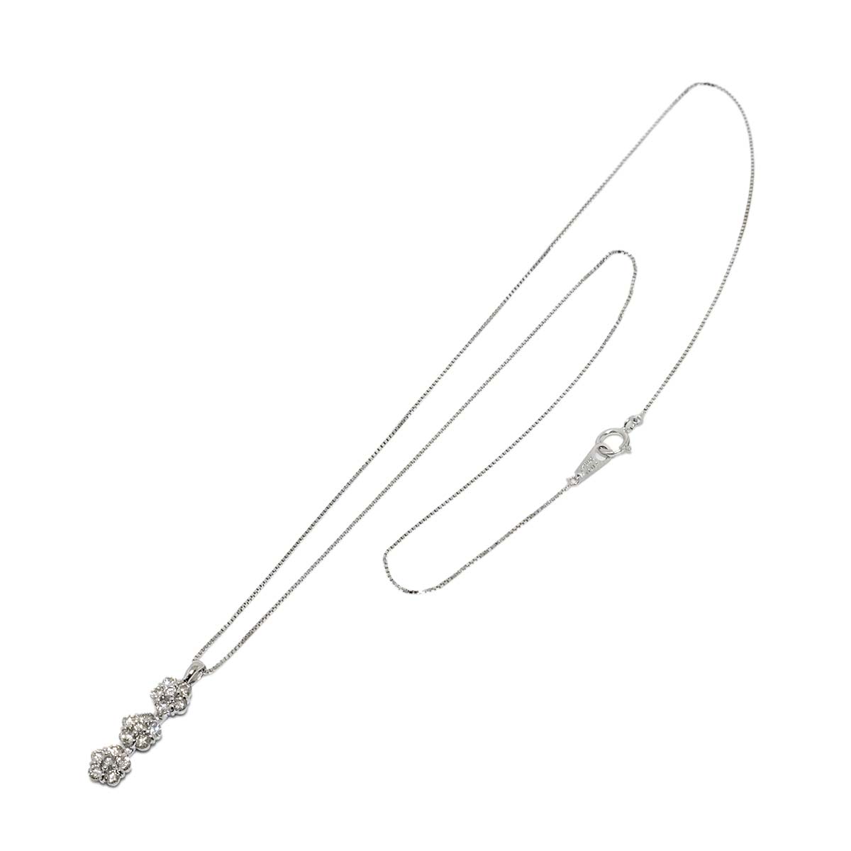 Diamond 0.56ct Necklace 18K WG White Gold 750