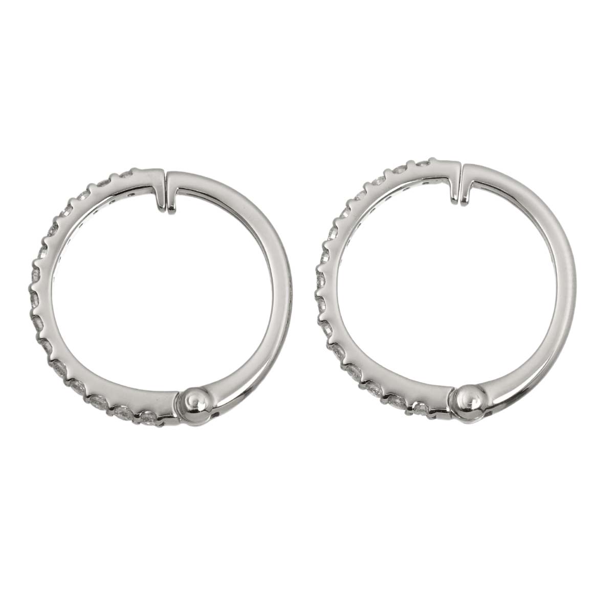 Diamond 0.35ct/0.35ct Earrings Clip on Platinum