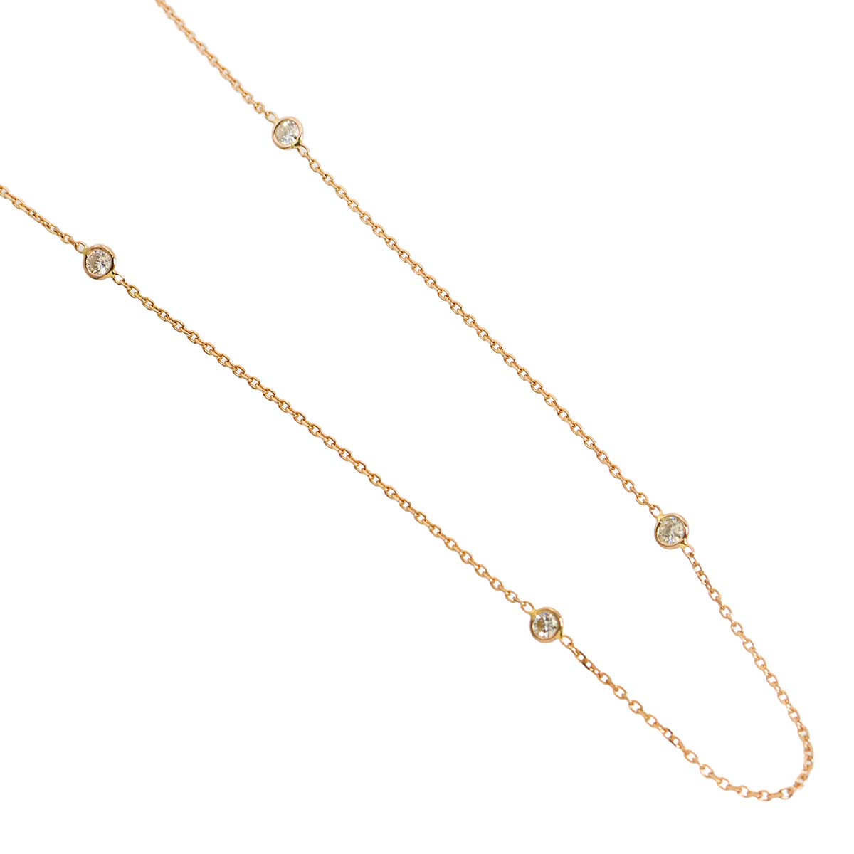 Diamond 0.85ct Necklace 18K PG Pink Gold 750