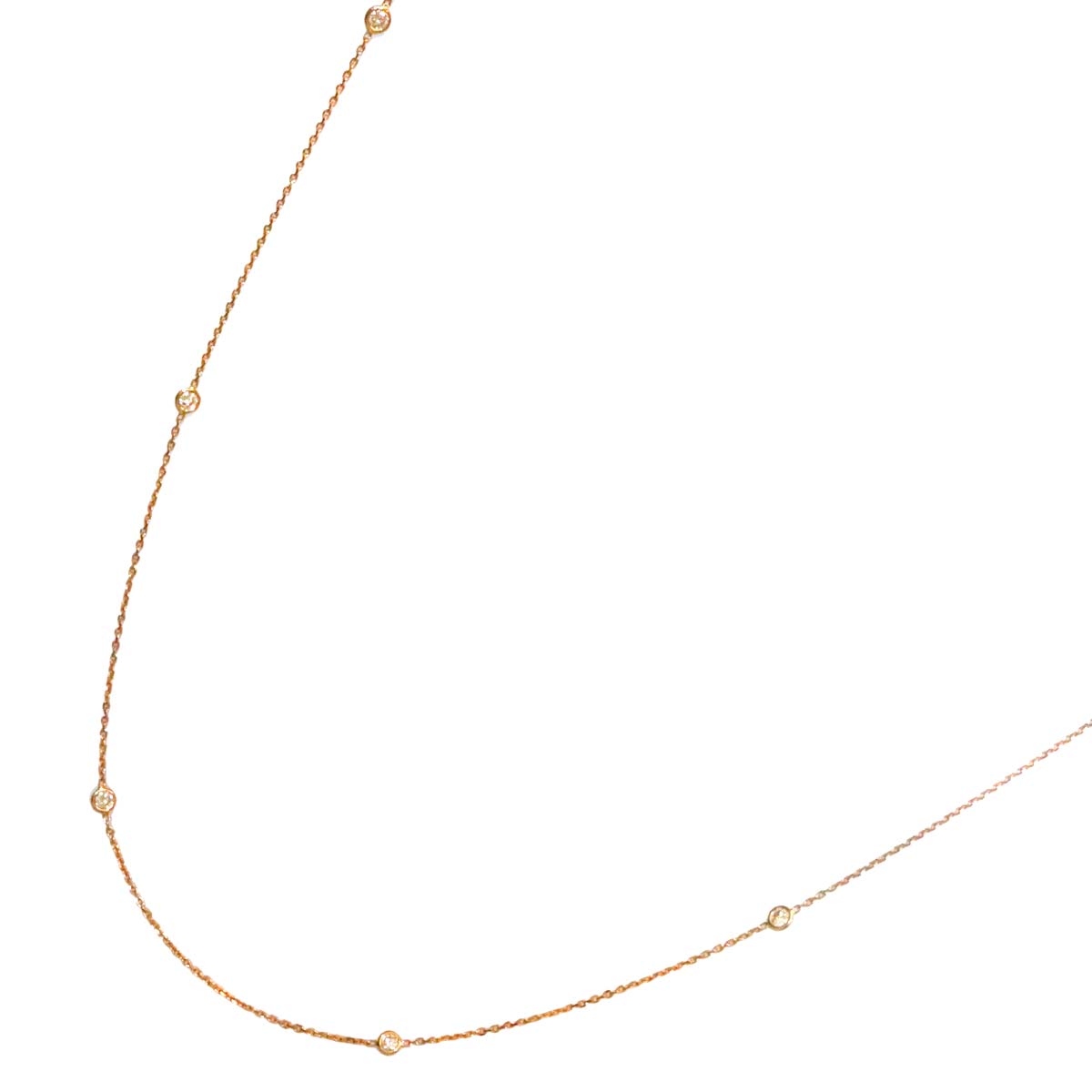 Diamond 0.85ct Necklace 18K PG Pink Gold 750