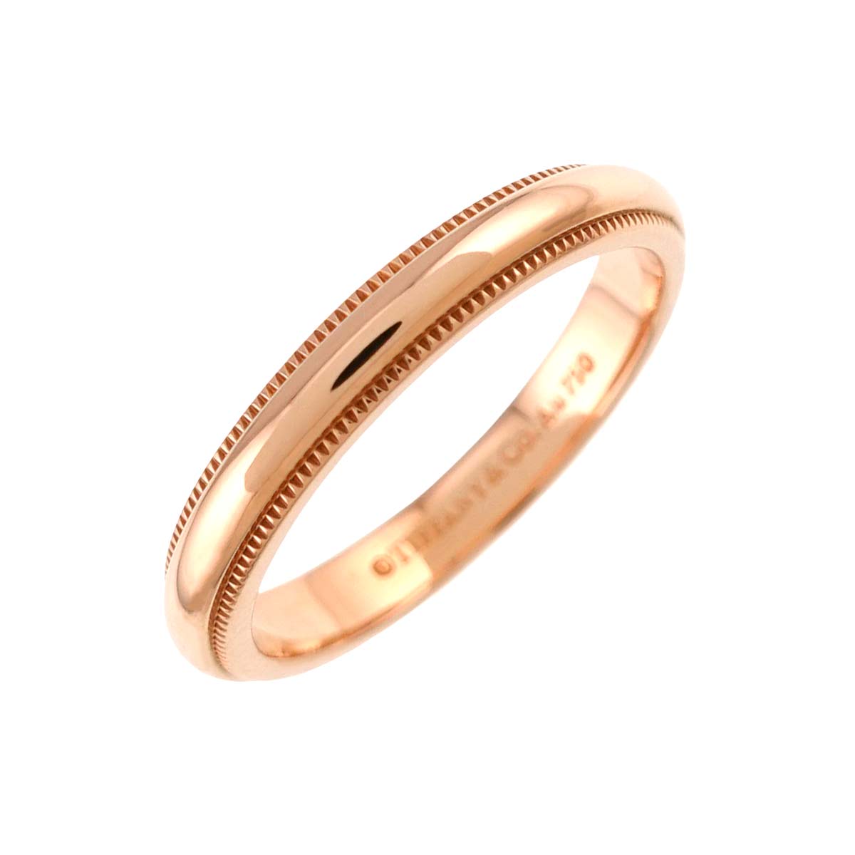 Milgrain Ring 18K Pink Gold 750 Size5.5-5.75(US)