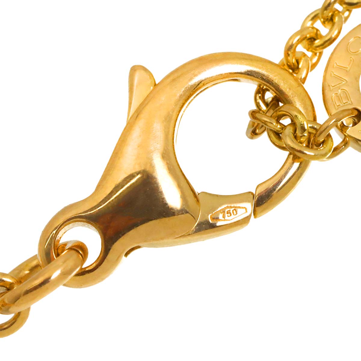 BVLGARIBVLGARI Pave Diamond Onyx Necklace 18K Pink Gold 750
