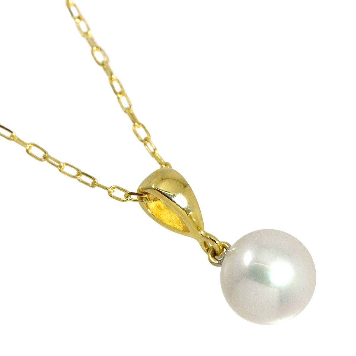 Akoya Pearl 7.3mm Necklace 18K YG 750