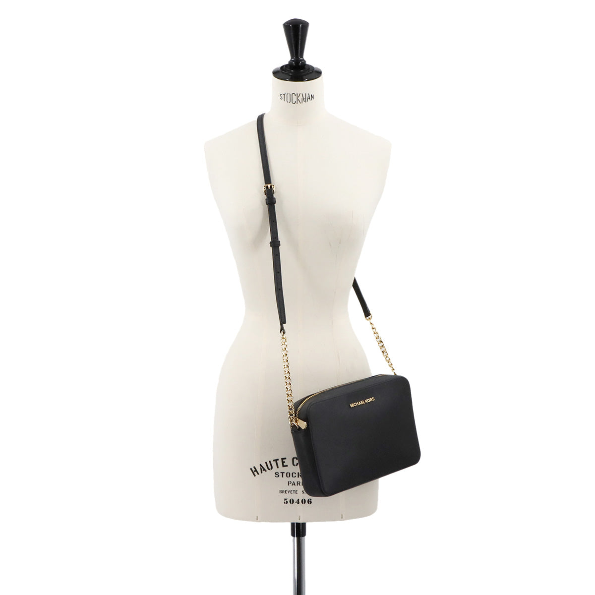Jet Set LG EW Shoulder Bag Leather Black Purse
