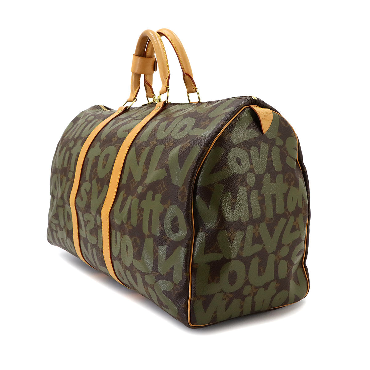 Monogram Graffiti Keepall 50 Luggage Bag Khaki M92196