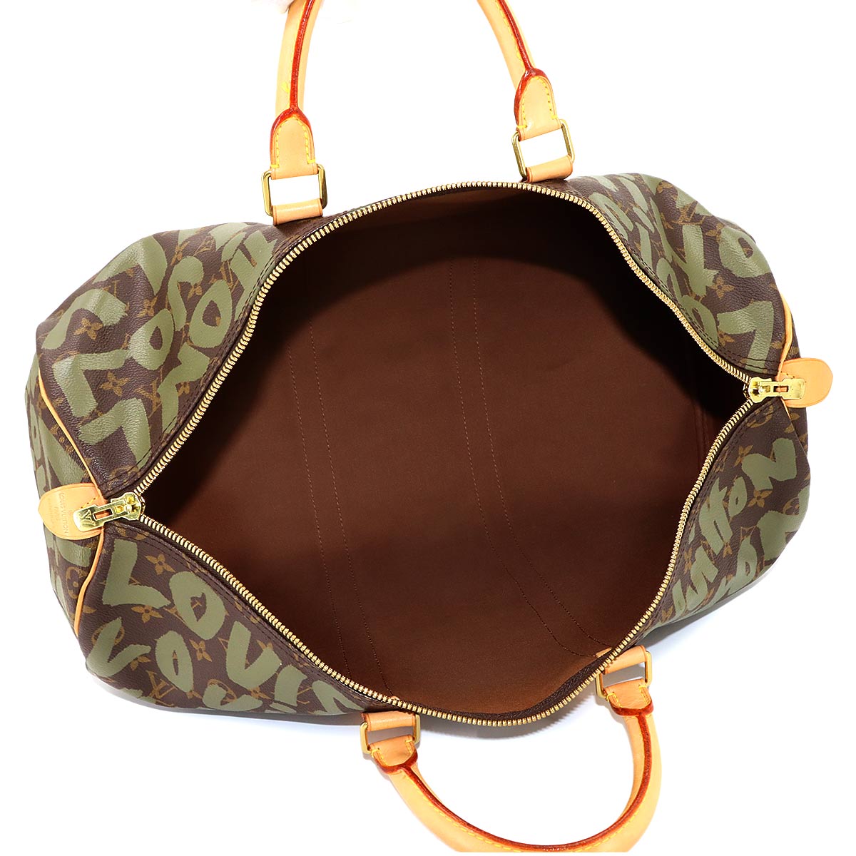 Monogram Graffiti Keepall 50 Luggage Bag Khaki M92196