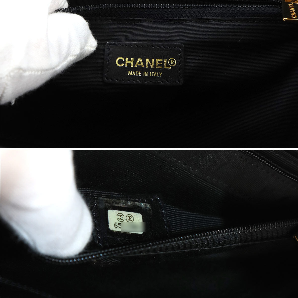 Chain Shoulder Bag Plastic Black White Vintage Purse