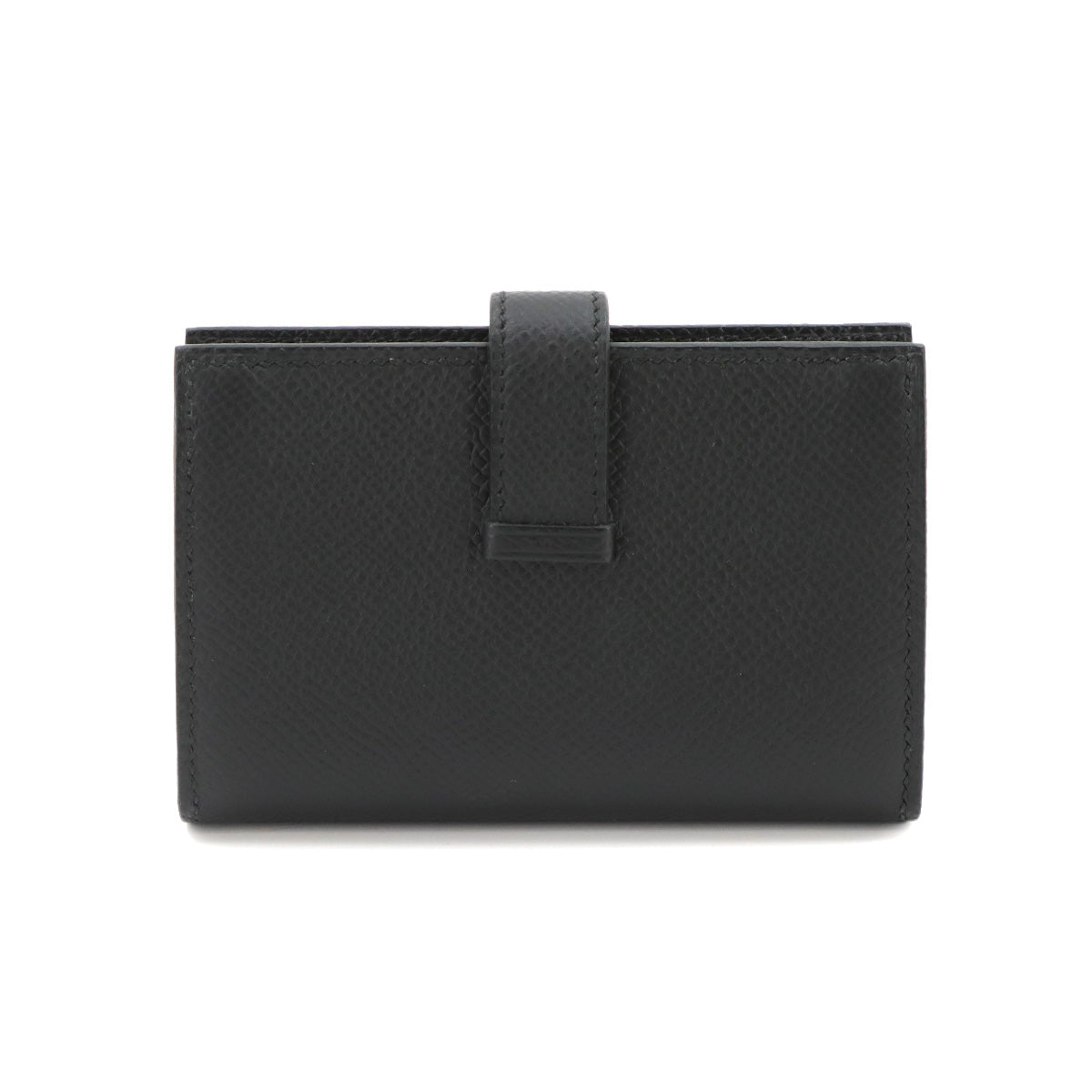 Bearn Mini Compact Coin Case Epsom Black Purse