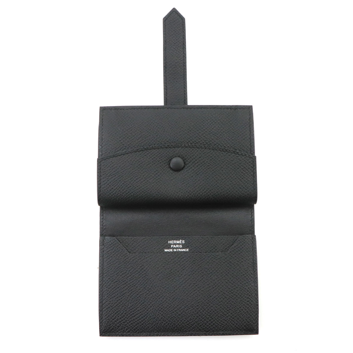 Bearn Mini Compact Coin Case Epsom Black Purse