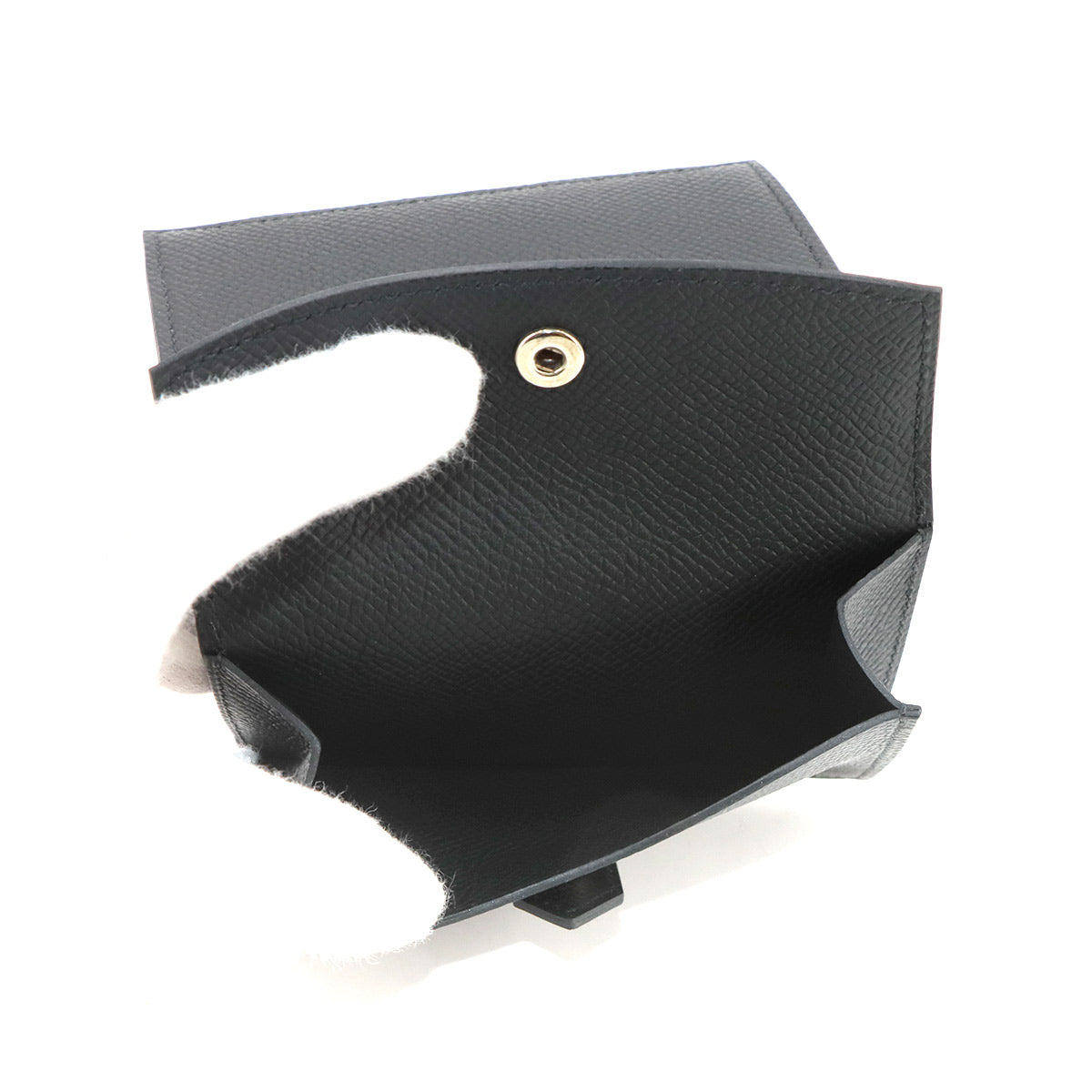 Bearn Mini Compact Coin Case Epsom Black Purse