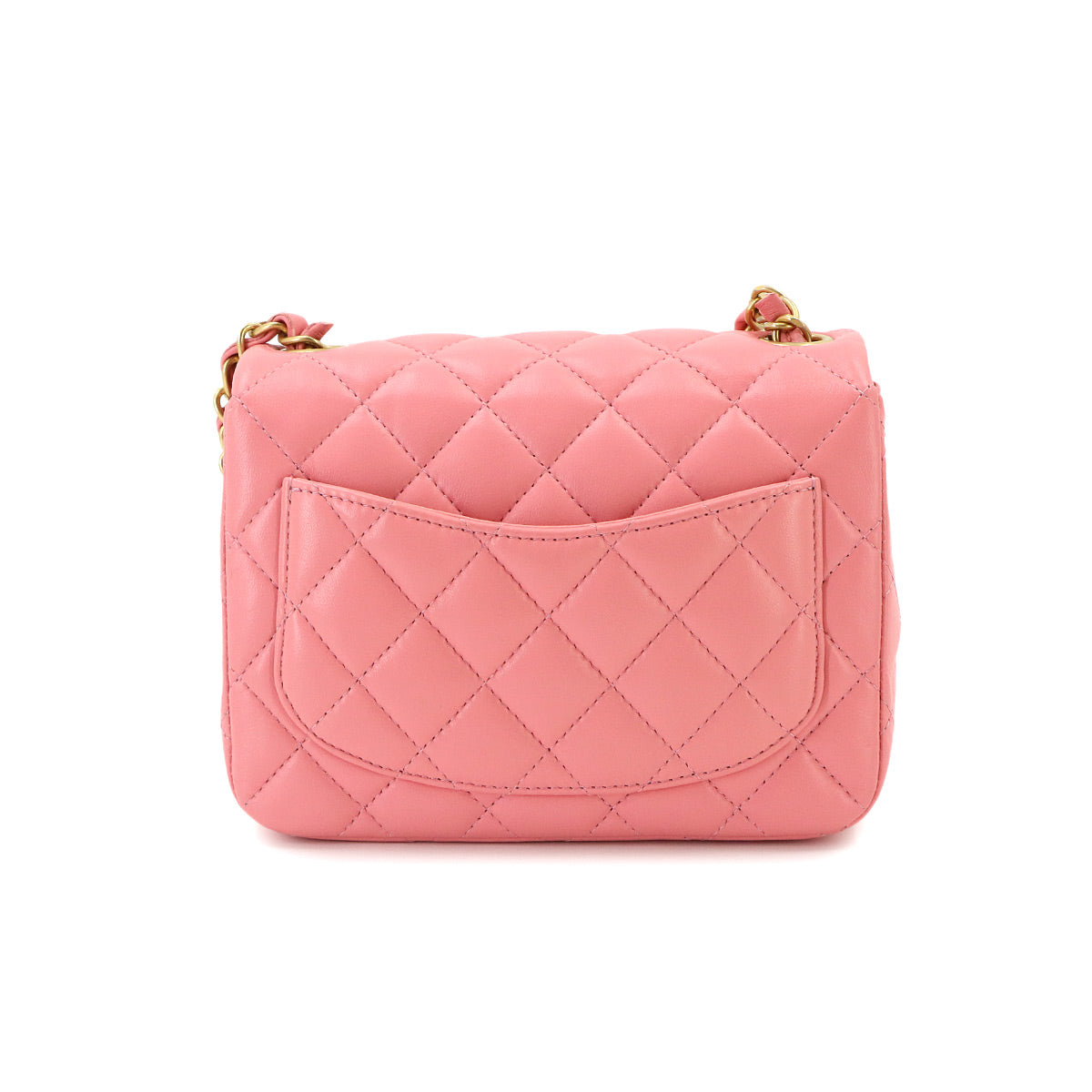 Mini Matelasse Chain Shoulder Bag Leather Pink A35200