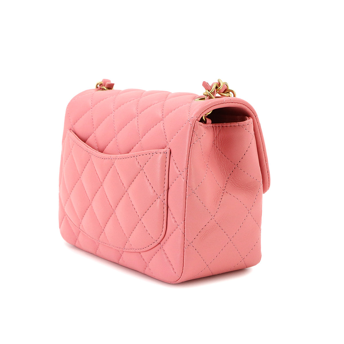 Mini Matelasse Chain Shoulder Bag Leather Pink A35200