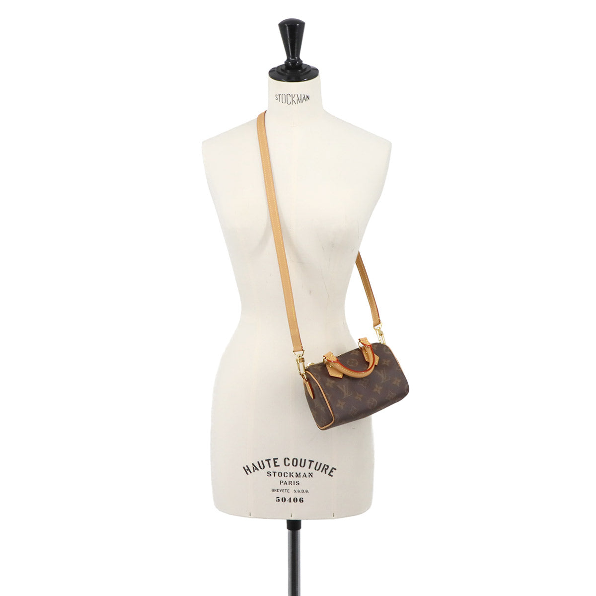 Monogram Nano Speedy 2way Hand Shoulder Bag Brown M81085