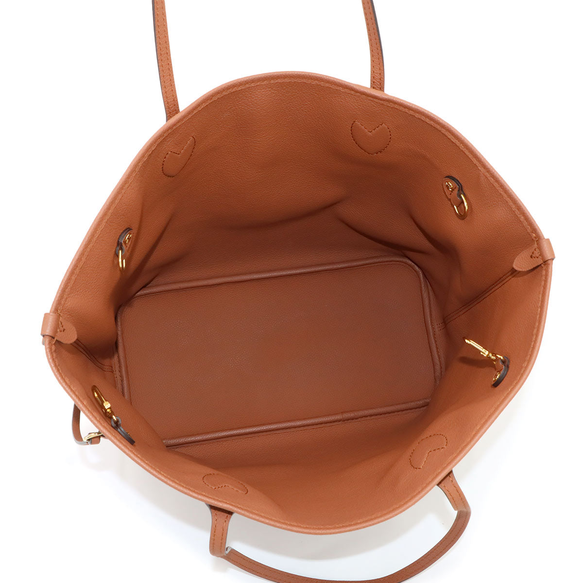Neverfull Inside Out MM Tote Bag Leather Tan M28352