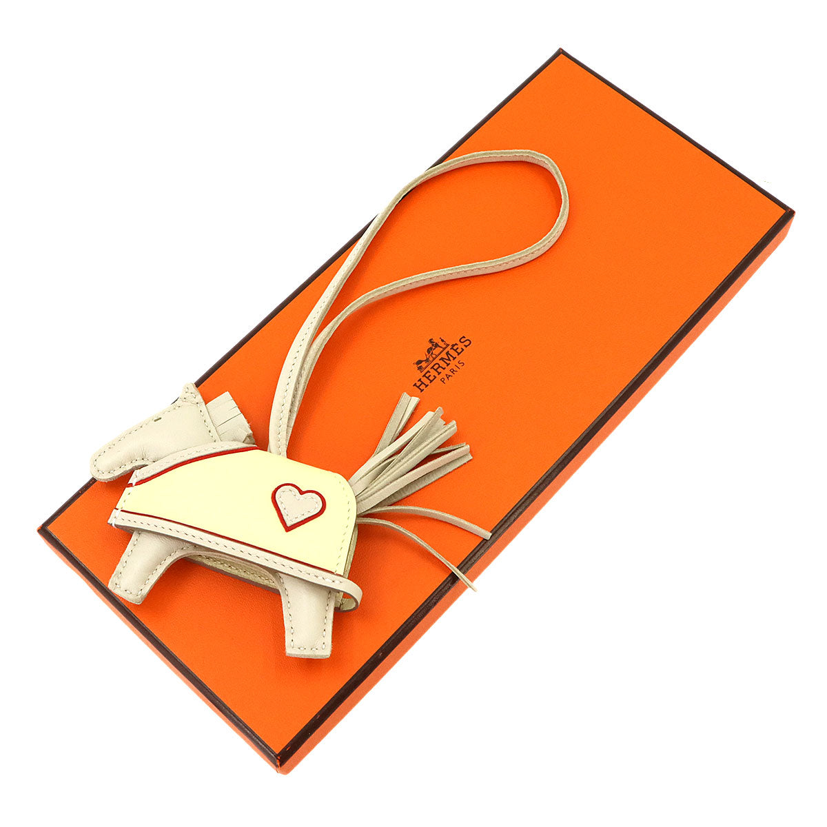 Robeo Coeur PM Bag Charm Agneau Milo Craie