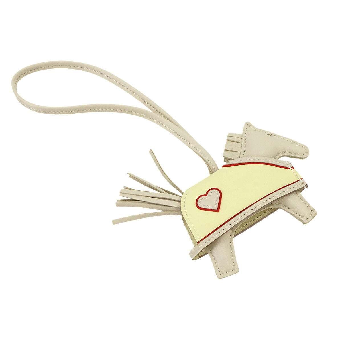 Robeo Coeur PM Bag Charm Agneau Milo Craie