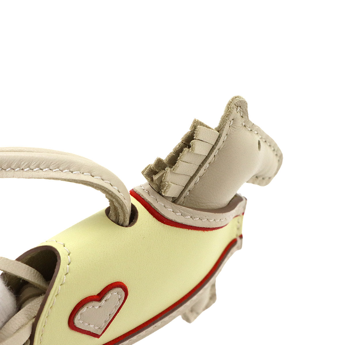 Robeo Coeur PM Bag Charm Agneau Milo Craie