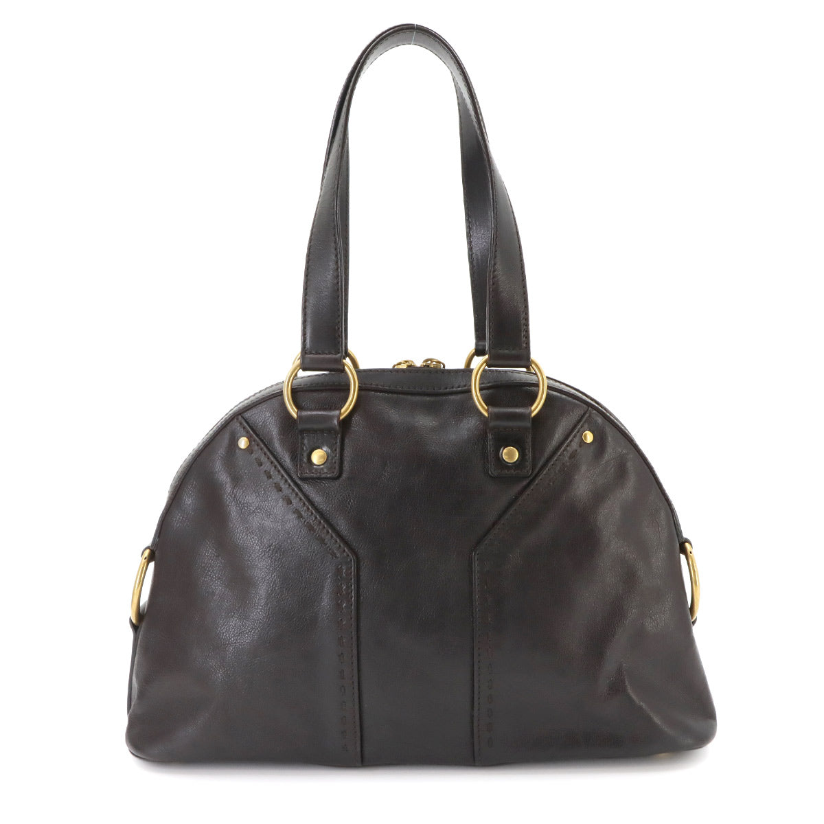 Muse Hand Bag Leather Brown 156465