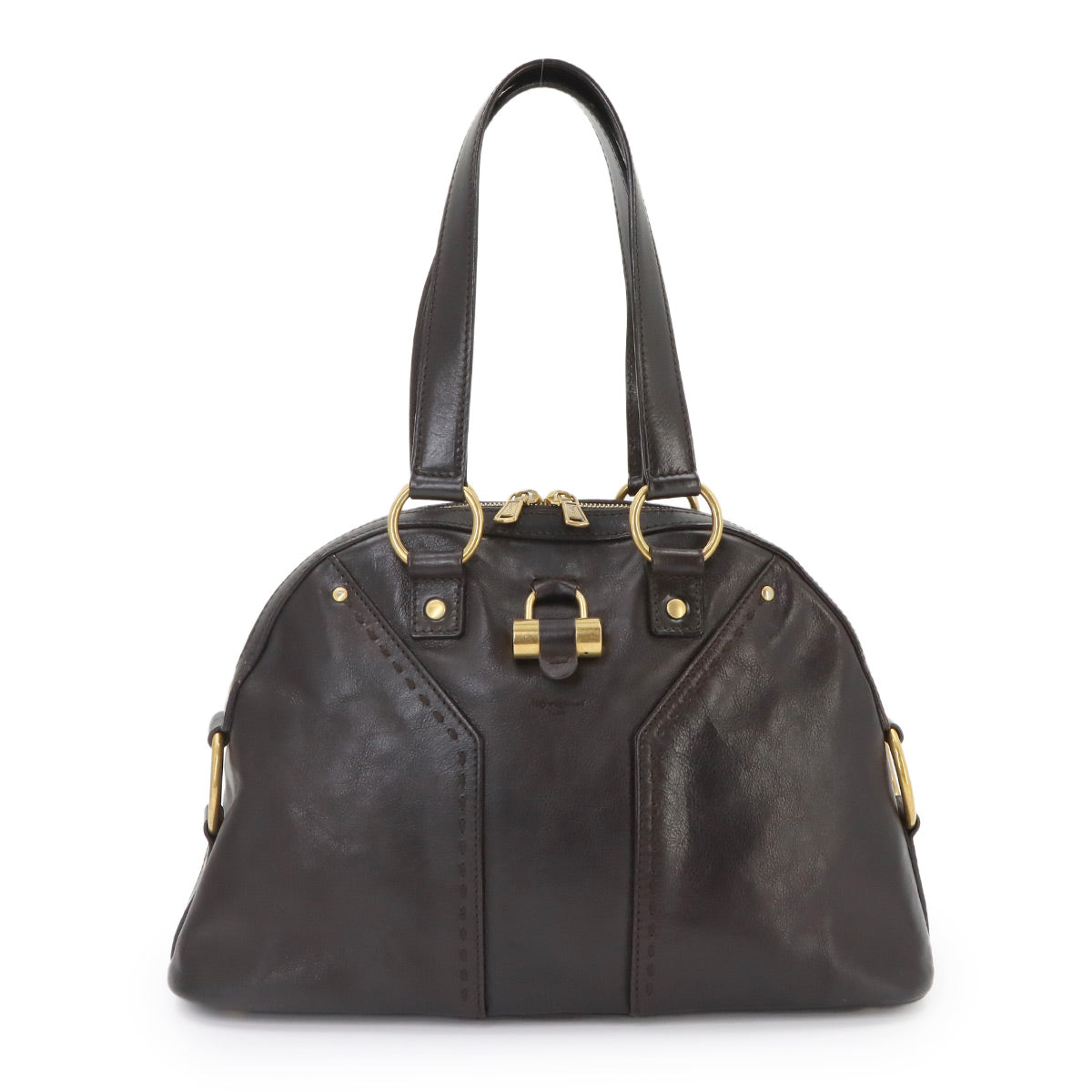 Muse Hand Bag Leather Brown 156465
