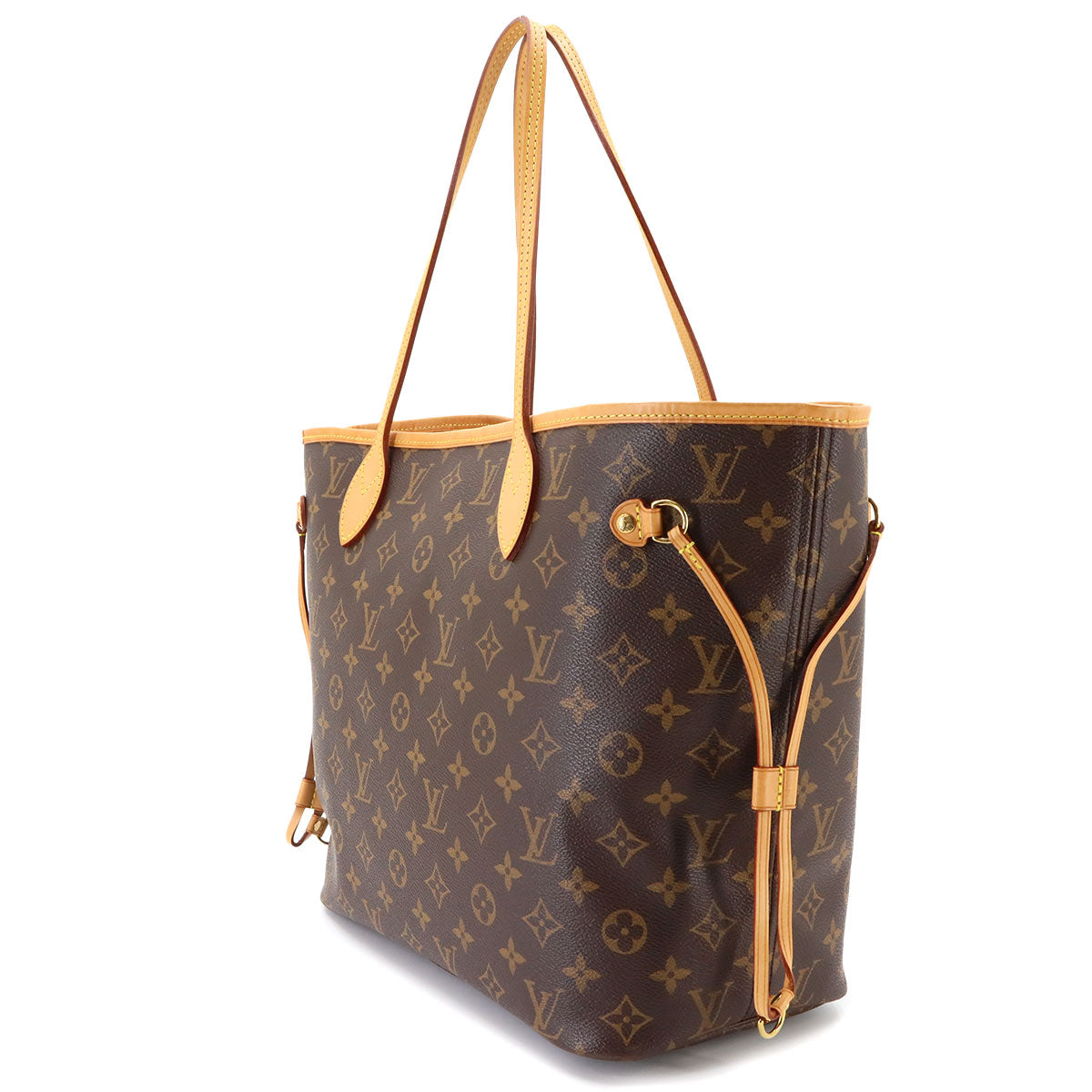 Monogram Neverfull MM Tote Bag Brown Cerise M46987