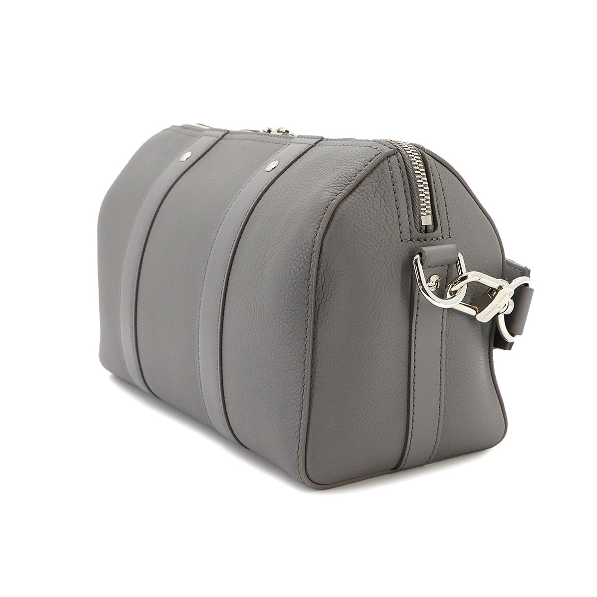 Aerogram City Keepall Shoulder Bag Leather Gray M59328