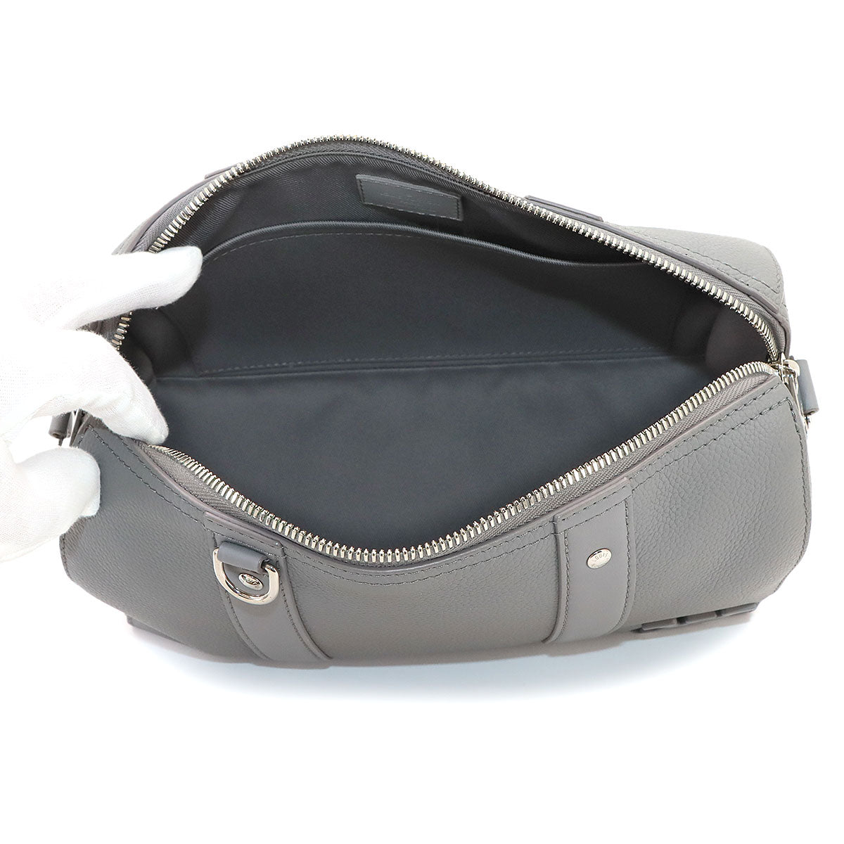 Aerogram City Keepall Shoulder Bag Leather Gray M59328