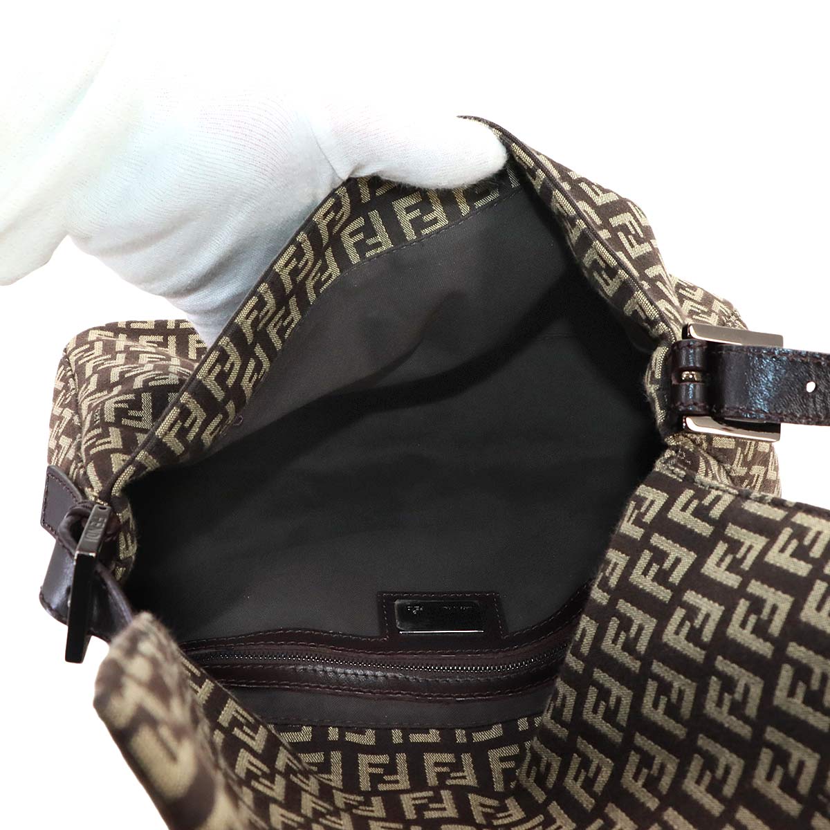 Zucchino Mamma Baguette Shoulder Bag Canvas Brown 8BR001