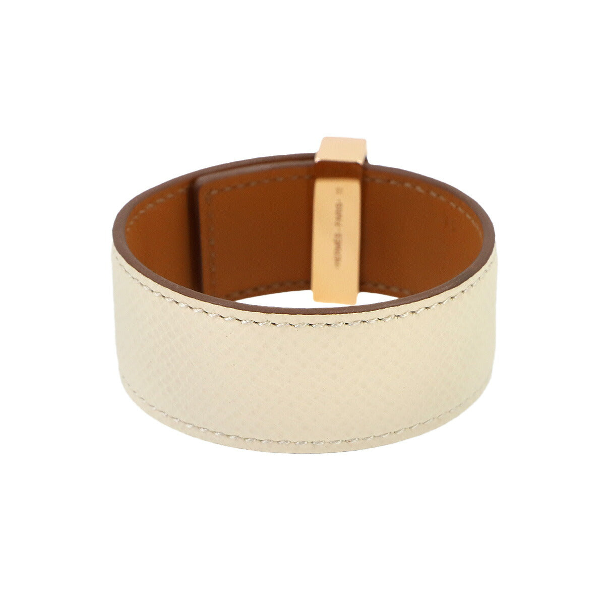 Collier De Chien Bangle Veau Epsom Craie Bracelet