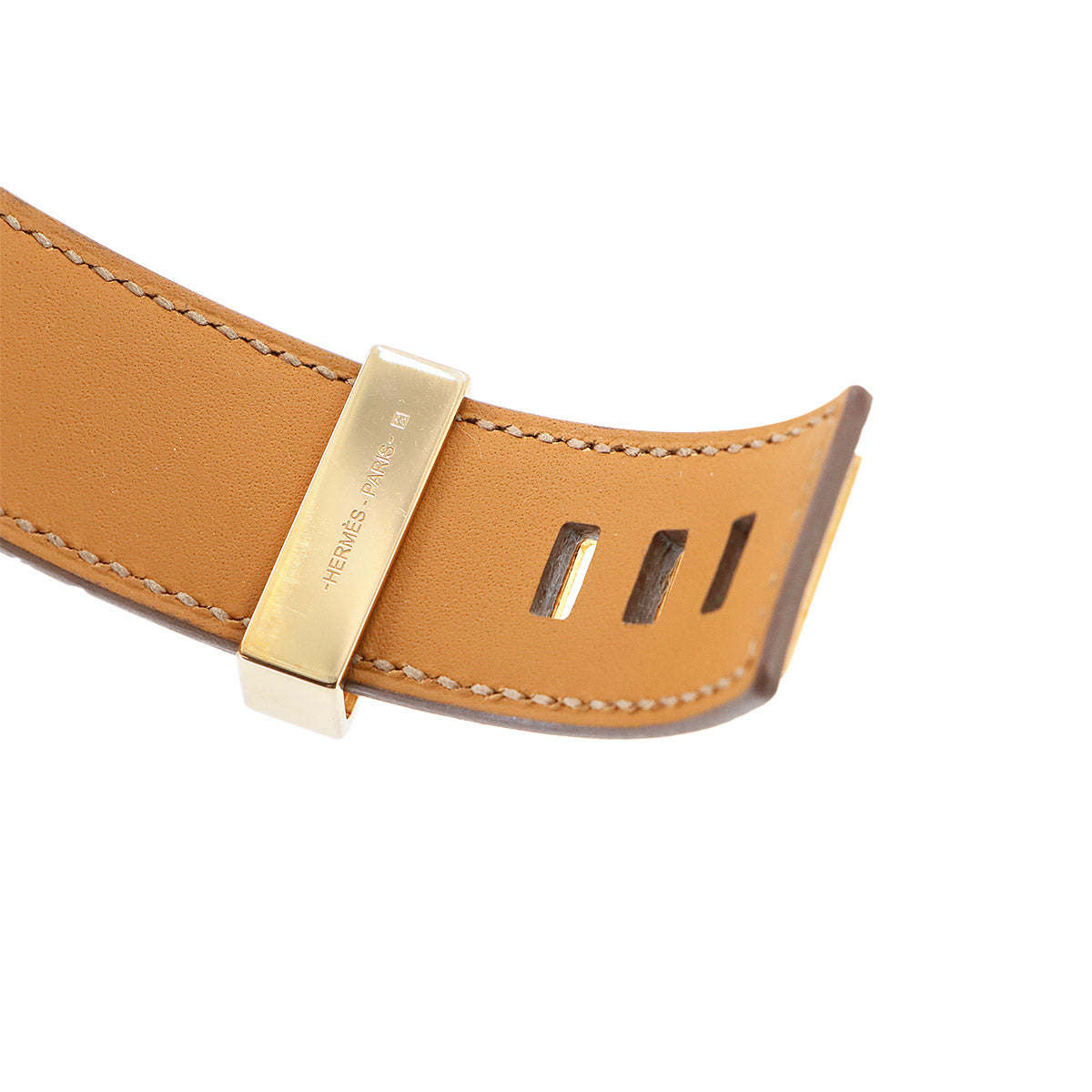 Collier De Chien Bangle Veau Epsom Craie Bracelet