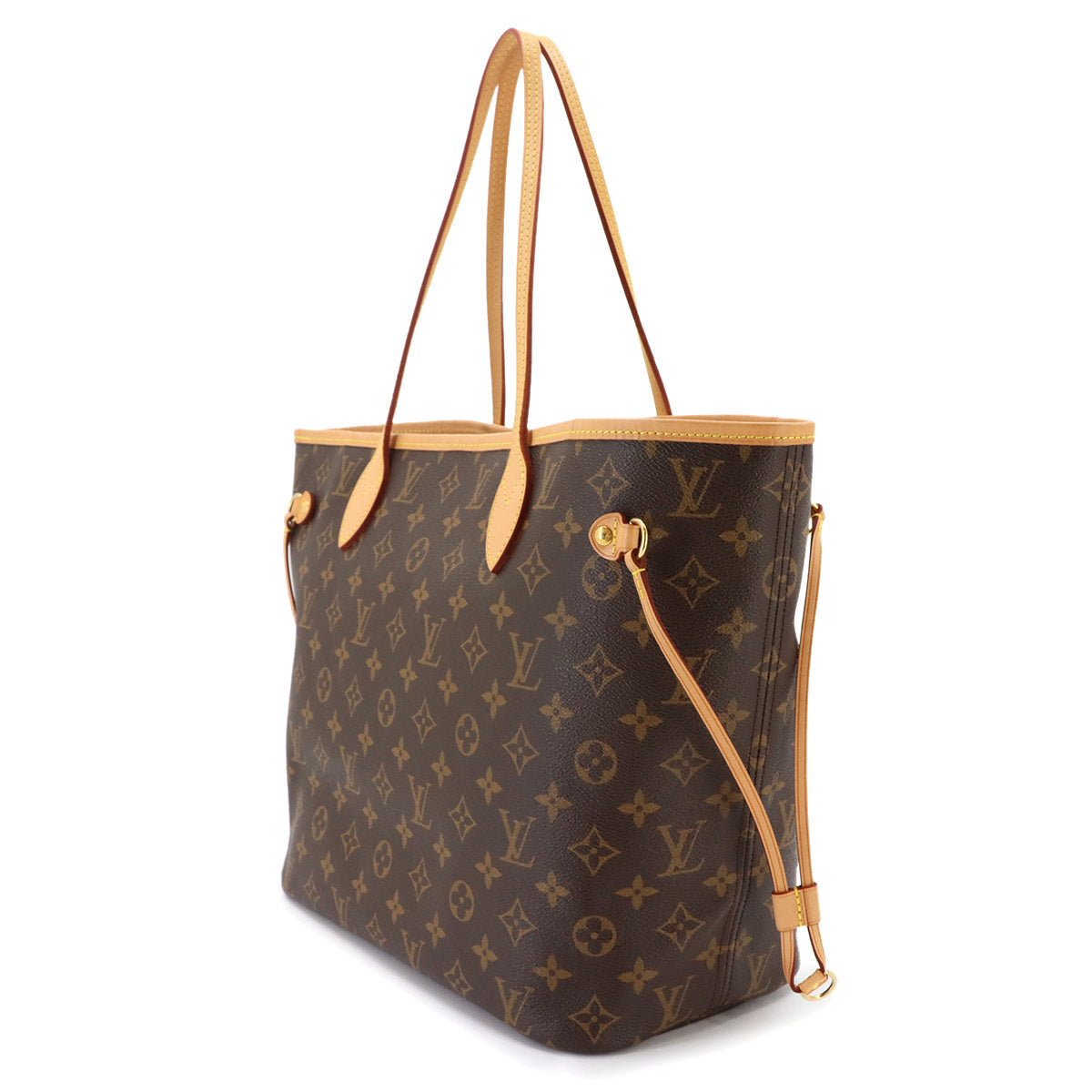 Monogram Neverfull MM Tote Bag Brown Pivoine M41178