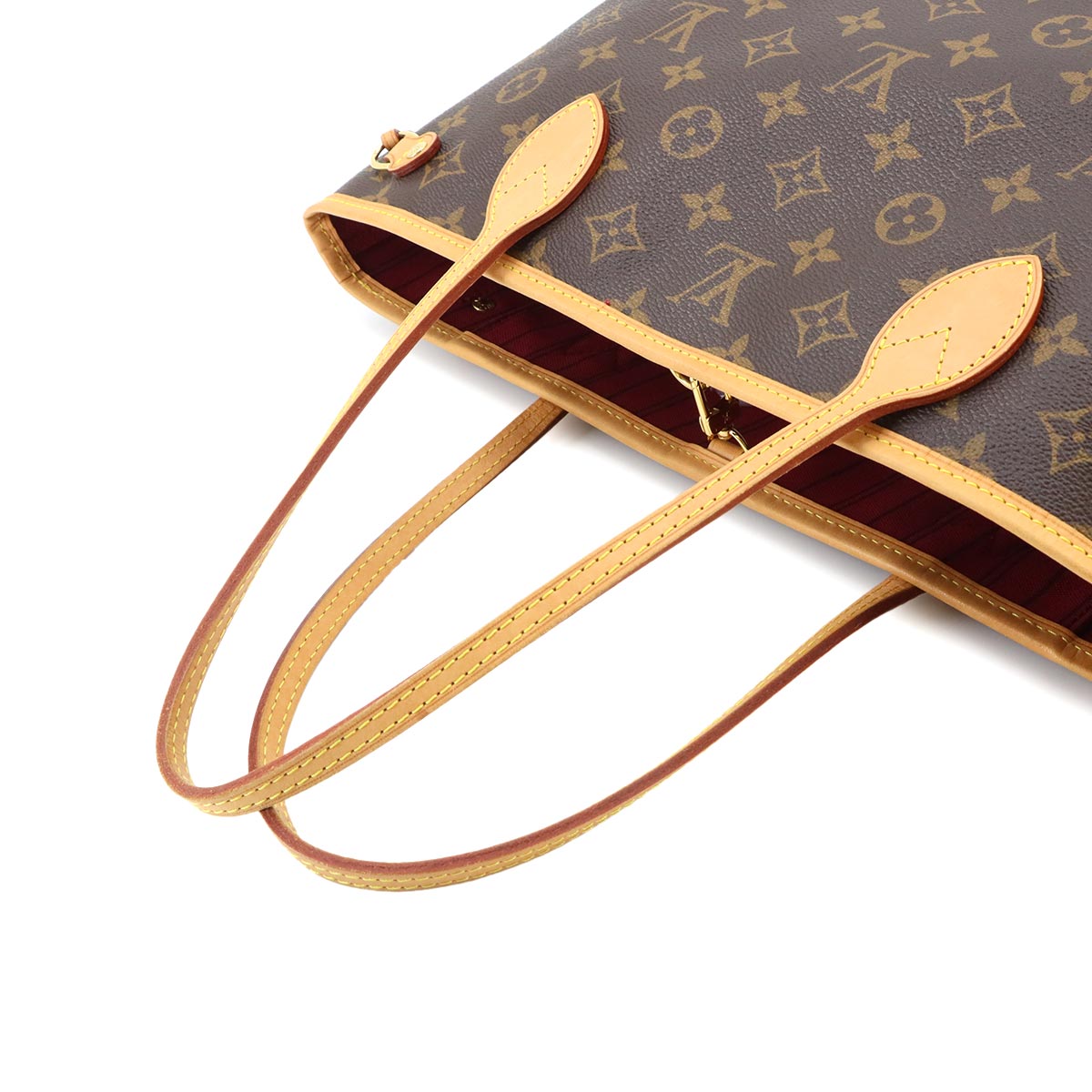 Monogram Neverfull PM Tote Bag Brown Fuchsia M41001