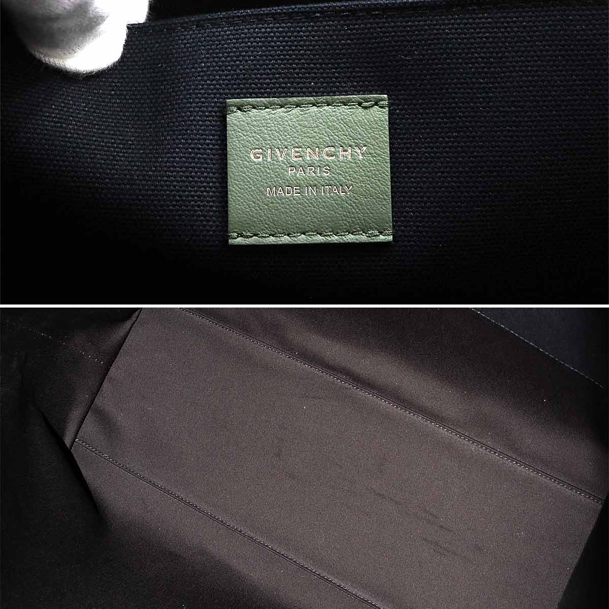 Logos Tote Bag Canvas Leather Black BK50FHK21H-001
