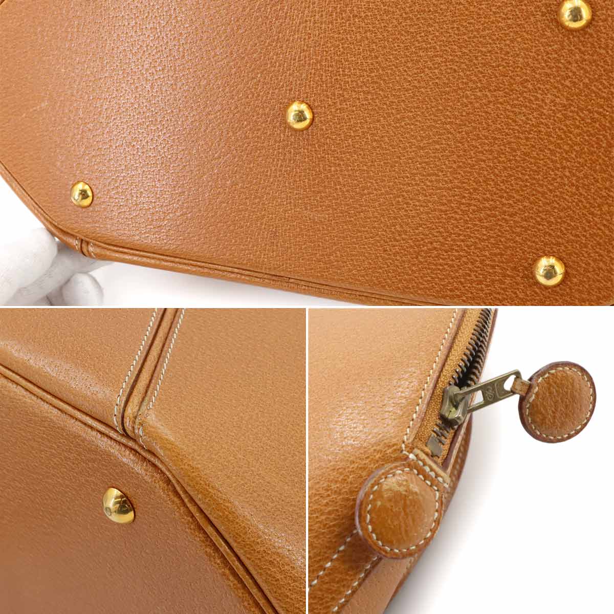 Il De Bowe Leather Brown Hand Bag Purse